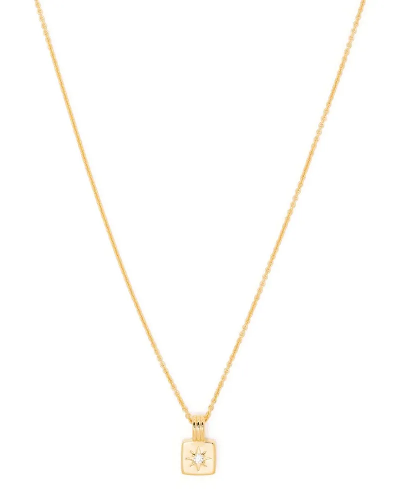 Missoma Halskette mit eckigem Mini-Anhänger - Gold Gold