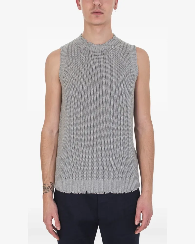 MSGM Pullunder in Distressed-Optik - Grau Grau