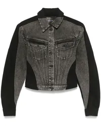 Thierry Mugler bi-tone denim jacket Schwarz