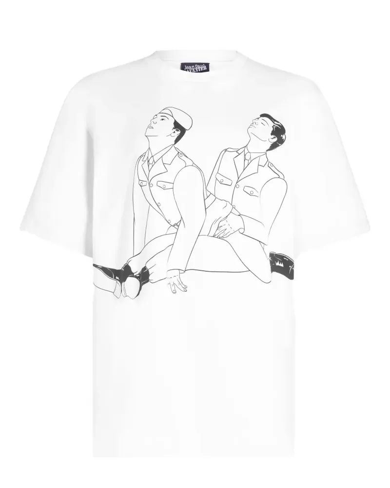 Jean Paul Gaultier The Kamasutra Oversized-T-Shirt - Weiß Weiß