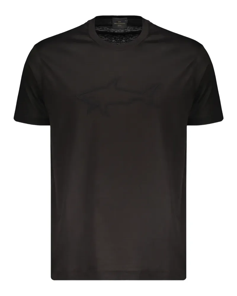Paul & Shark logo-embroidered crew-neck T-shirt - Schwarz Schwarz