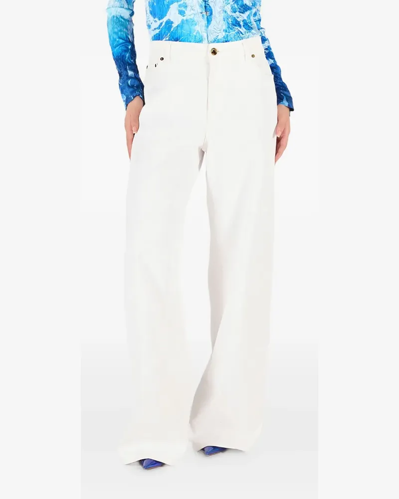 Roberto Cavalli Hose mit Jacquardmuster - Weiß Weiß