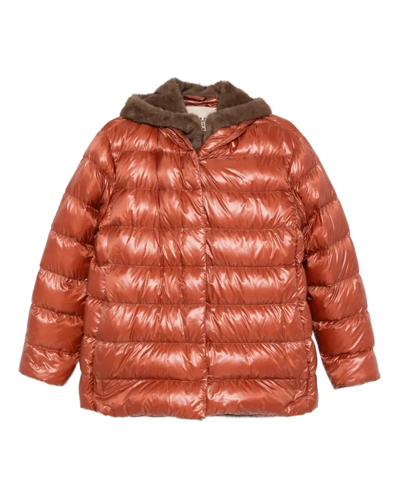 Herno Gesteppte Kapuzenjacke - Orange Orange
