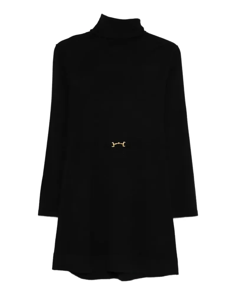 RIXO Aly Minikleid mit Rollkragen - Schwarz Schwarz