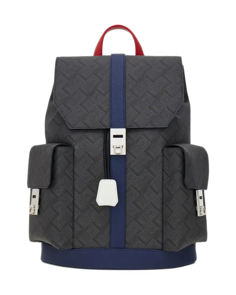 Ferragamo dual-pocket backpack - citymatch capsule - Schwarz Schwarz