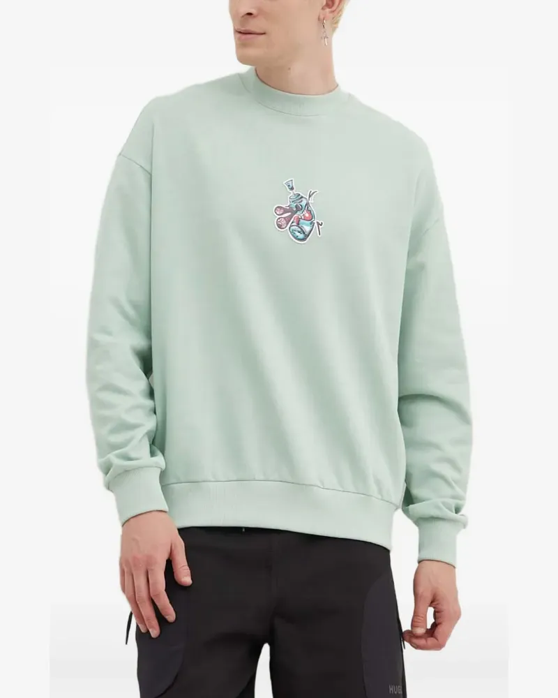HUGO BOSS Sweatshirt mit Applikation - Grün Grün