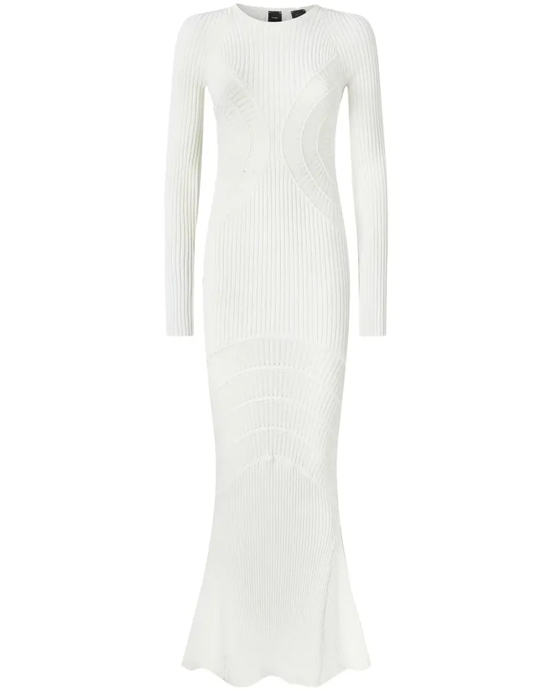 Pinko Geripptes Strickkleid - Weiß Weiß