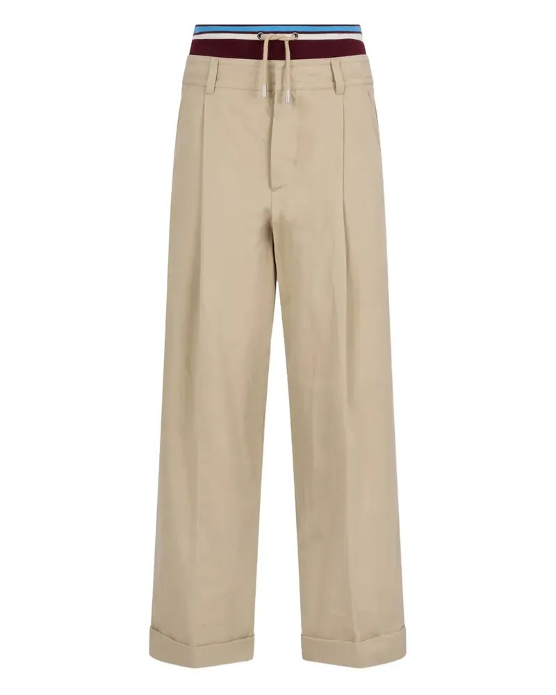 Dsquared2 Bundfaltenhose mit Logo-Stickerei - Nude Nude