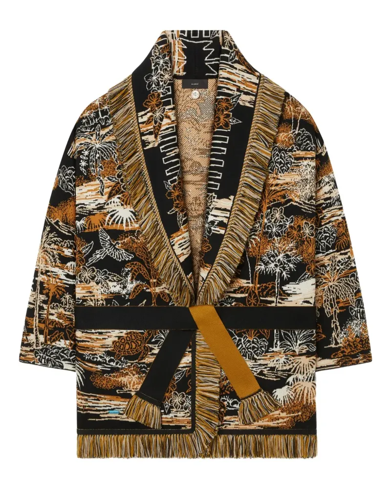 Alanui Lost in the Blue Cardigan mit Fransen - Schwarz Schwarz