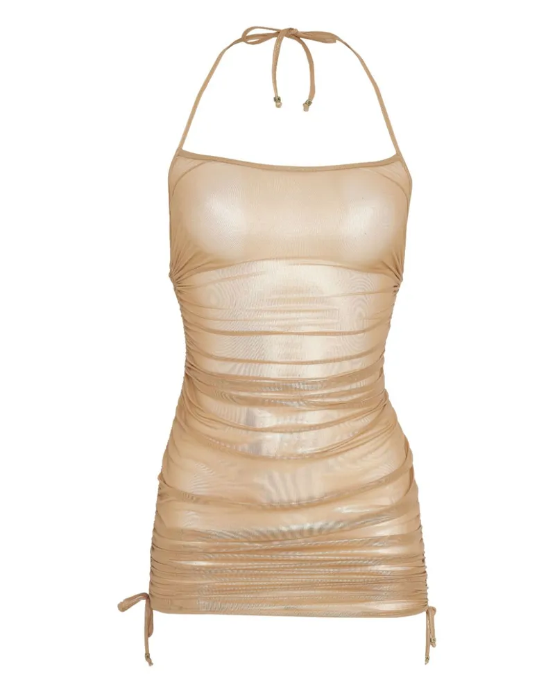 Amir Slama Drapiertes Minikleid - Gold Gold