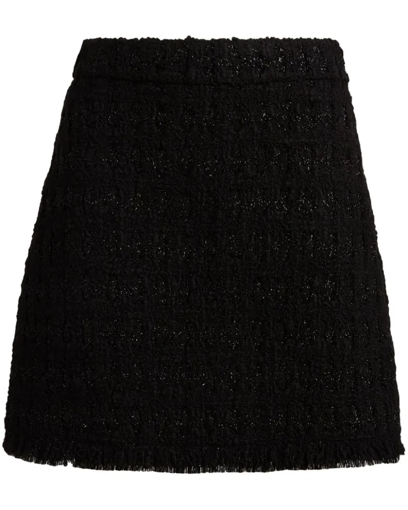 Tory Burch Minirock aus Tweed - Schwarz Schwarz