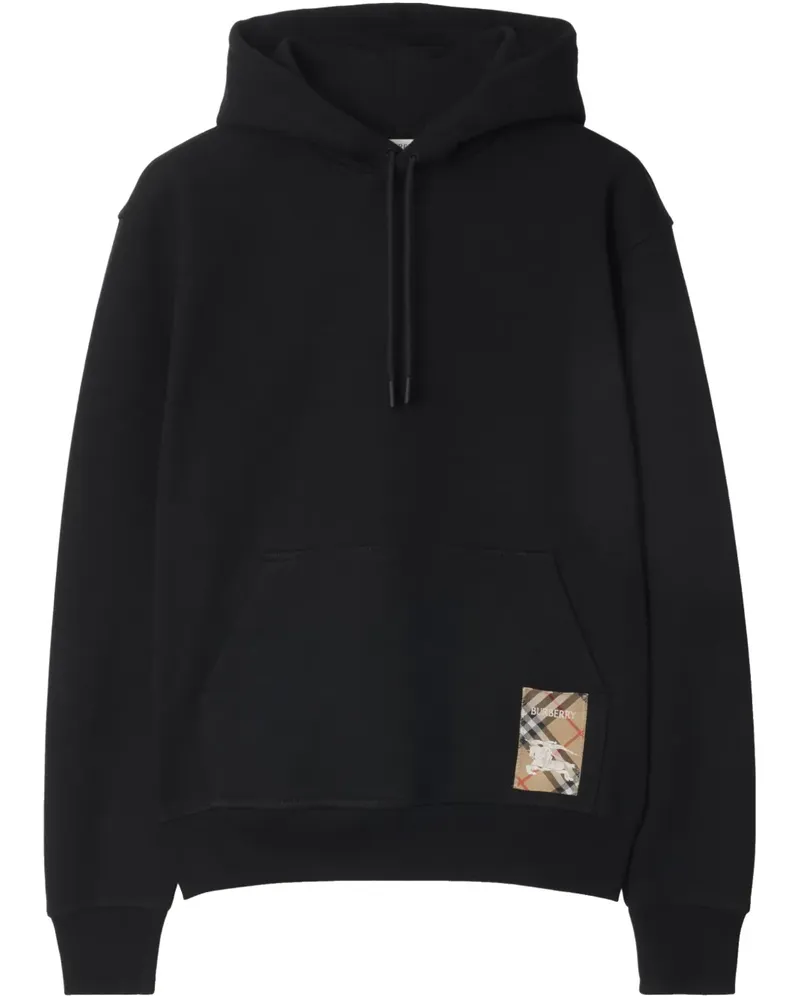 Burberry Hoodie mit Karomuster - Schwarz Schwarz