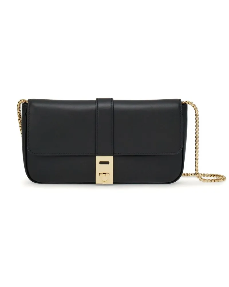 Ferragamo Mini-Tasche mit Gancini-Schild - Schwarz Schwarz