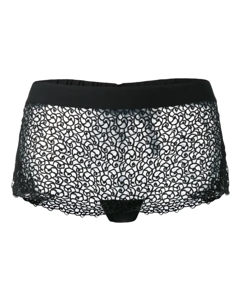 La Perla Macrame Tale' Slip - Schwarz Schwarz