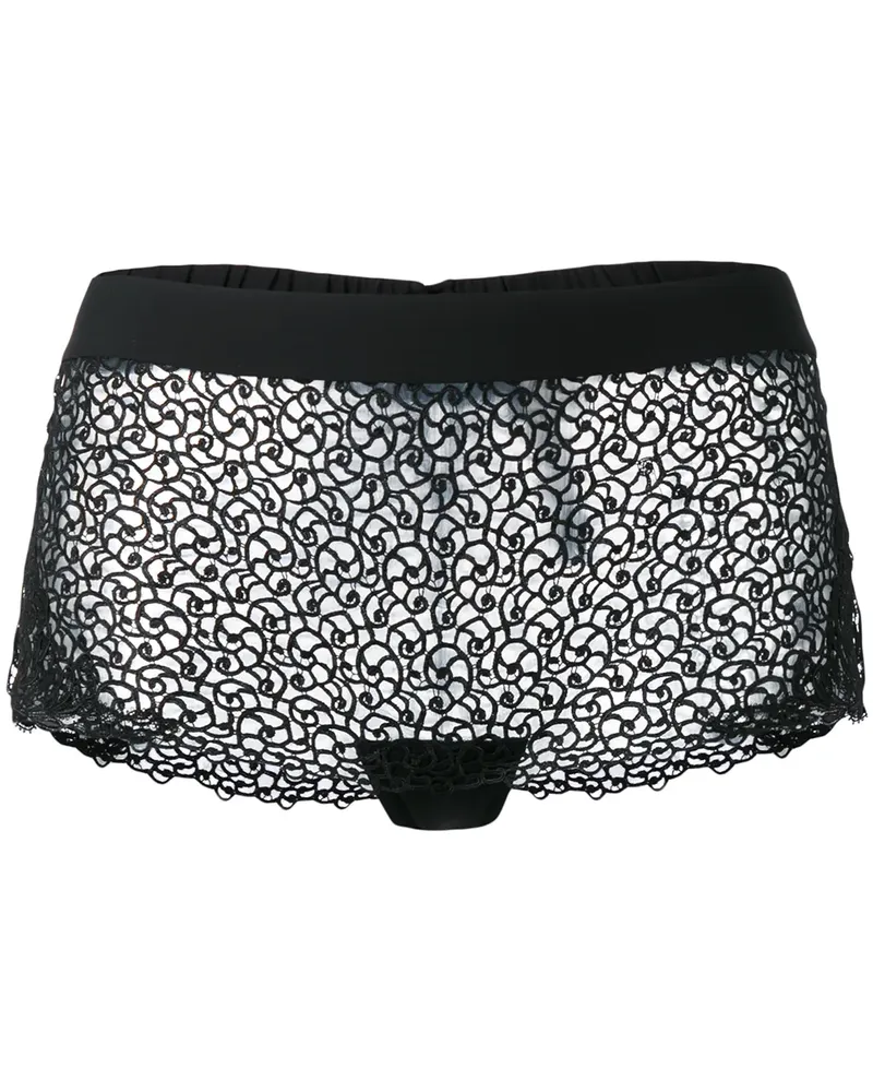 La Perla Macrame Tale' Slip - Schwarz Schwarz