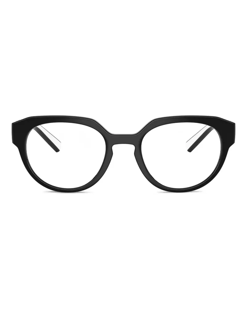 Dolce & Gabbana Brille mit rundem Gestell - Schwarz Schwarz