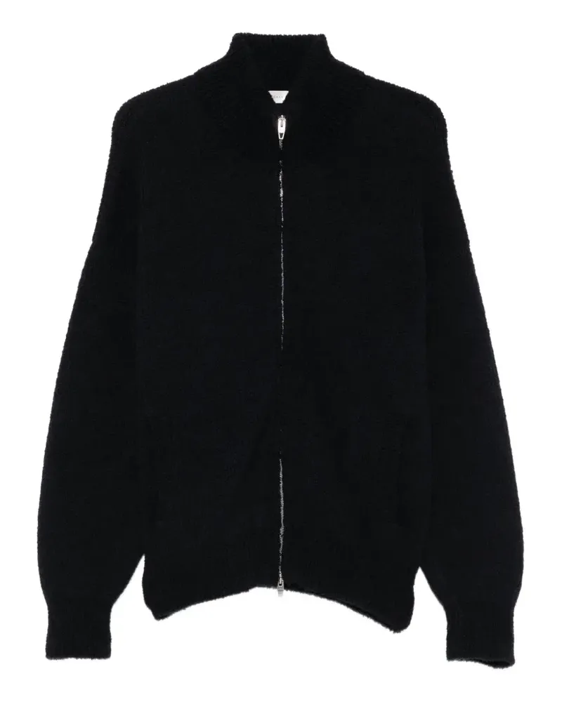 Umit Benan Suvretta zip-up ribbed-knit cardigan - Blau Blau