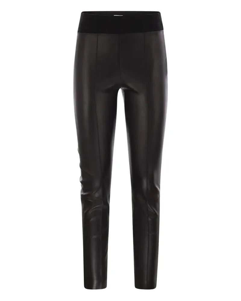 Brunello Cucinelli Leggings aus Leder - Schwarz Schwarz