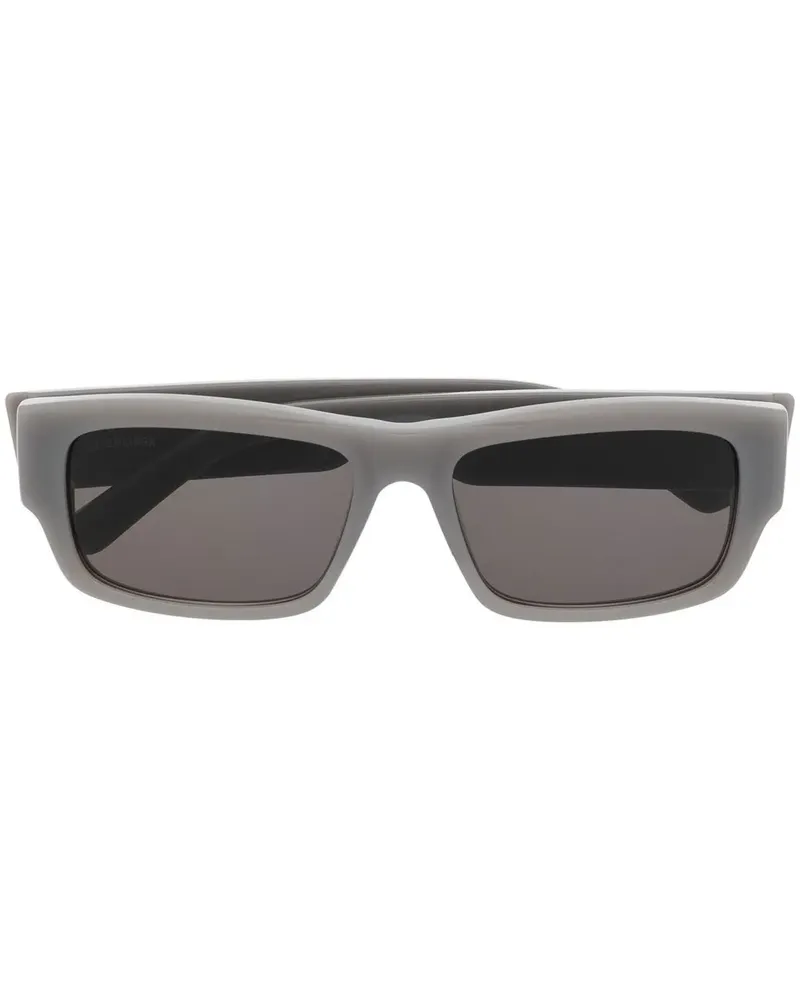 Balenciaga Sonnenbrille mit eckigem Gestell - Grau Grau