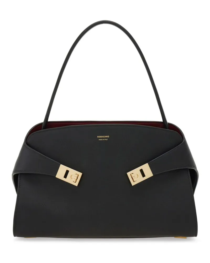Ferragamo Kleine Hug Soft Schultertasche - Schwarz Schwarz