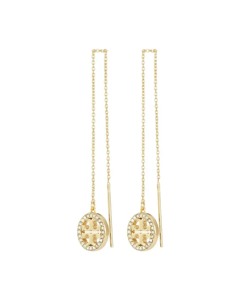 Tory Burch pavé threader earrings - Gold Gold