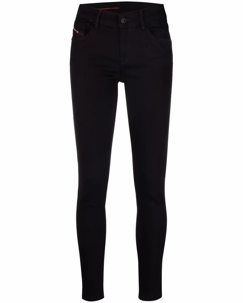 Diesel Slandy Skinny-Jeans - Schwarz Schwarz