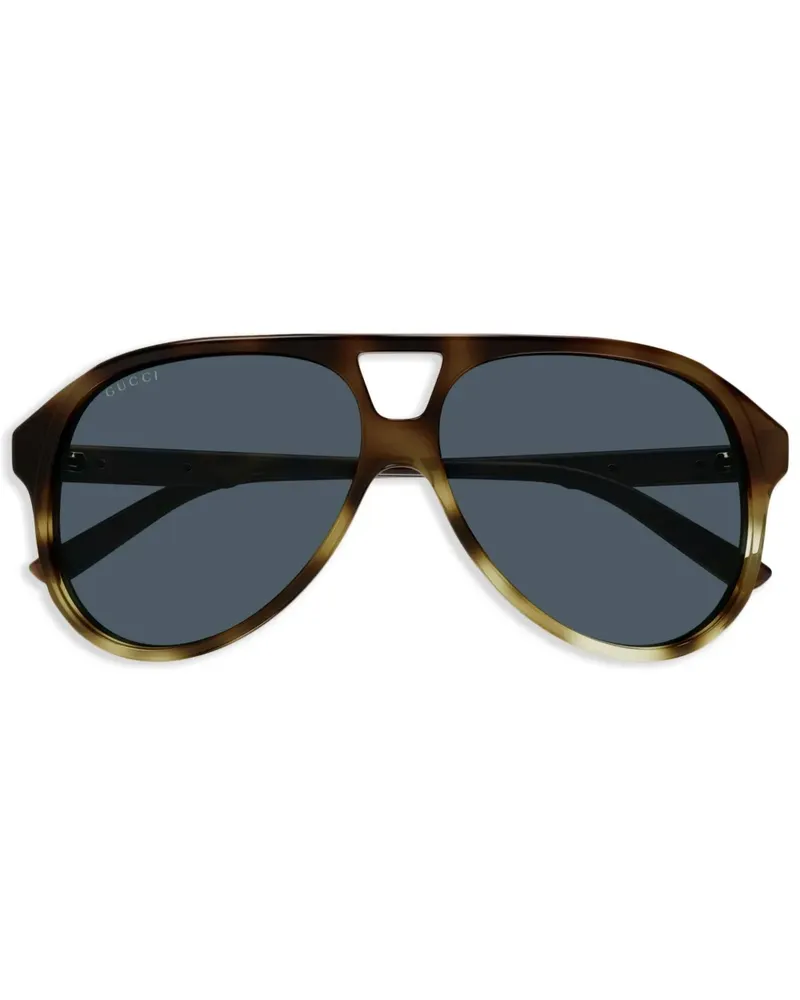 Gucci Pilotenbrille mit GG - Braun Braun