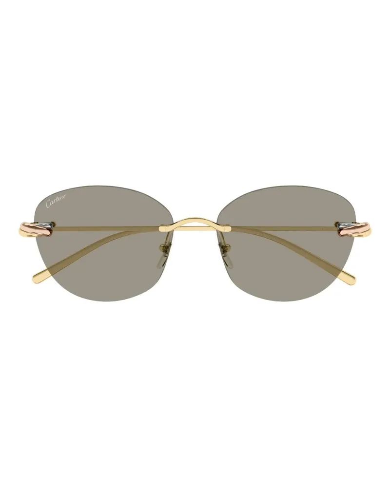 Cartier Rahmenlose Trinity Sonnenbrille - Gold Gold