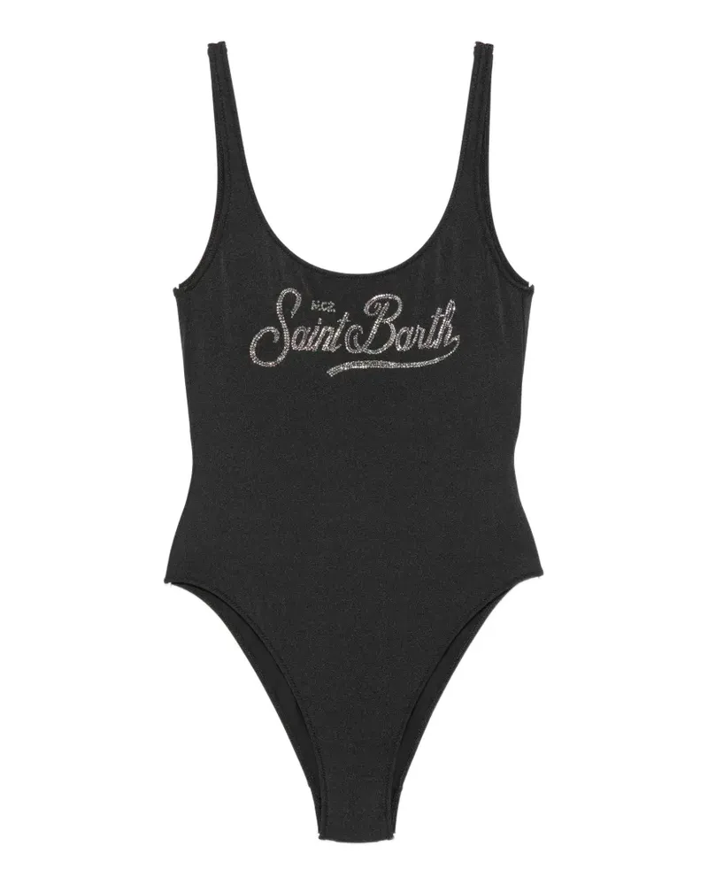 MC2 Saint Barth Lora logo swimsuit - Schwarz Schwarz