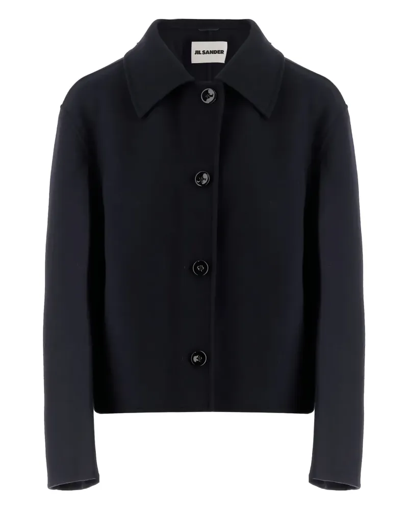 Jil Sander Mantel mit Knopfverschluss - Blau Blau