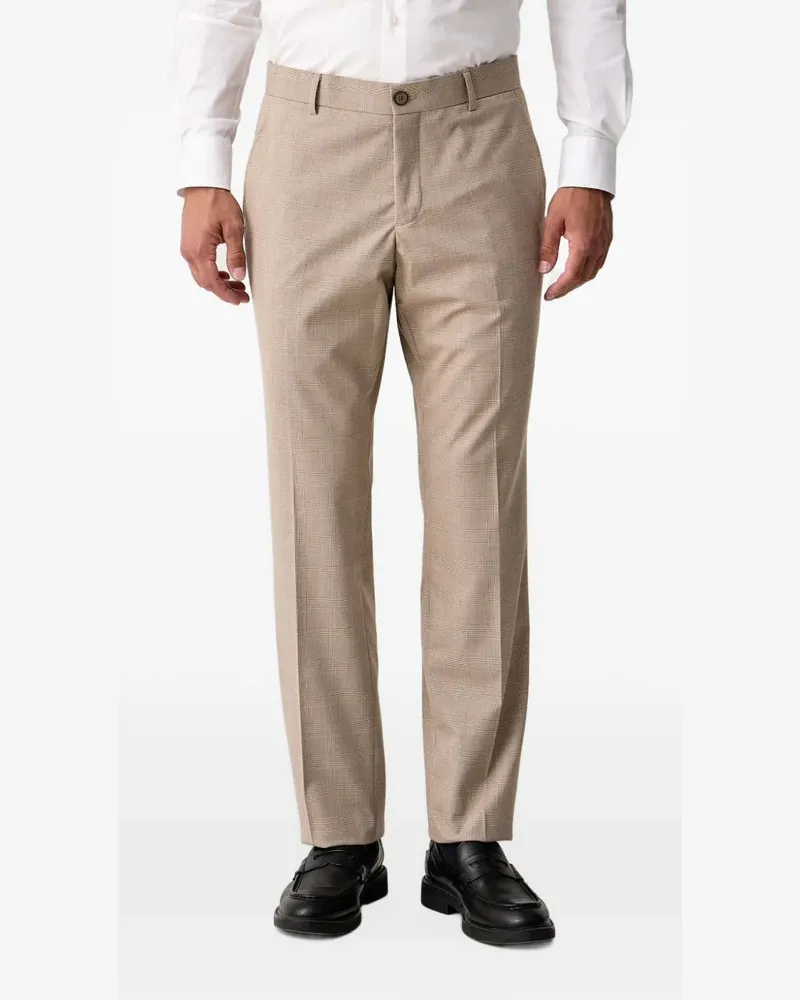 Guess Klassische Hose mit Karomuster - Nude Nude