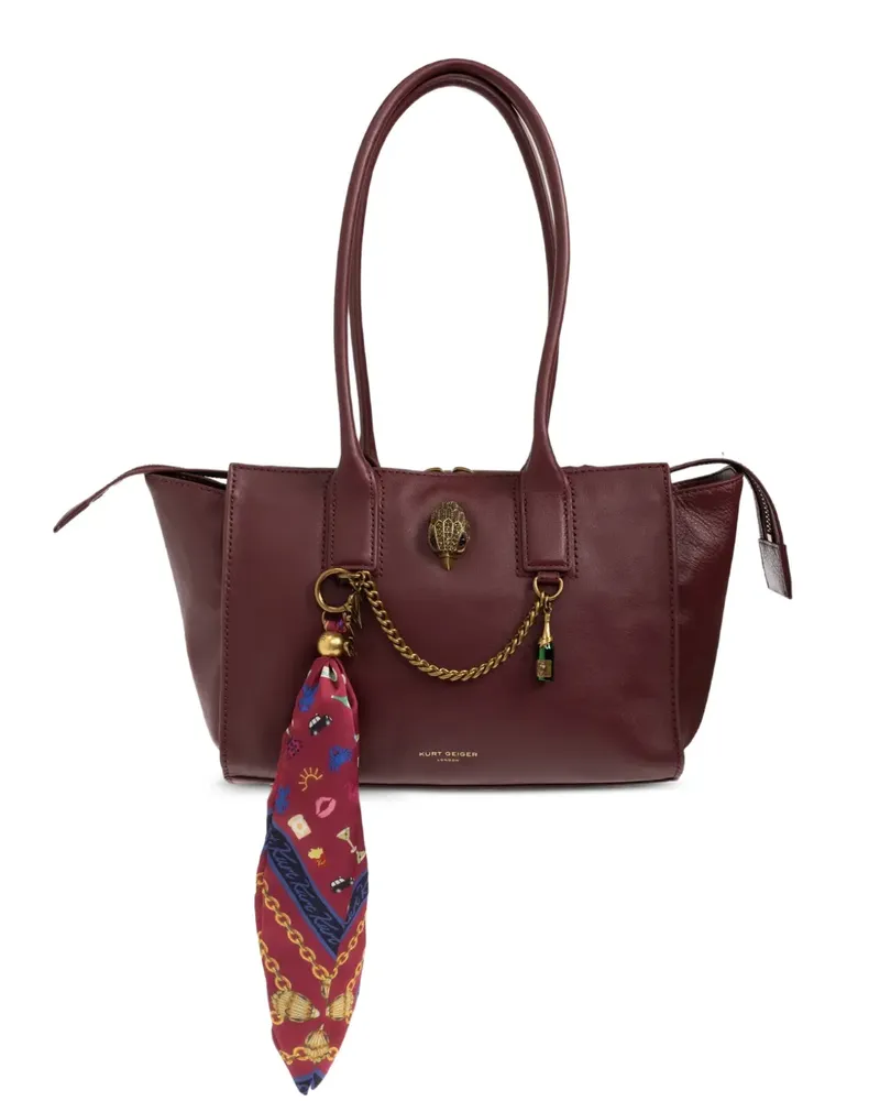 Kurt Geiger Kleiner Sloane Tote Bag mit Schaldetail - Rot Rot