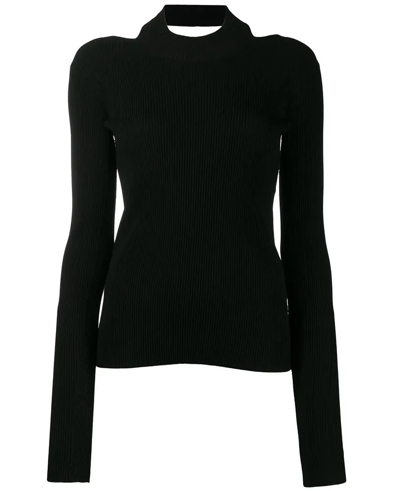 Helmut Lang Pullover mit Rückenausschnitt - Schwarz Schwarz
