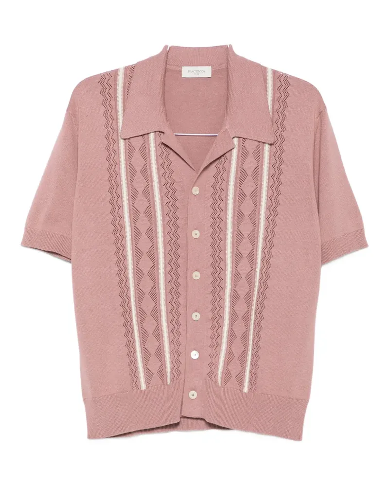 Piacenza Cashmere geometric-detail shirt - Rosa Rosa
