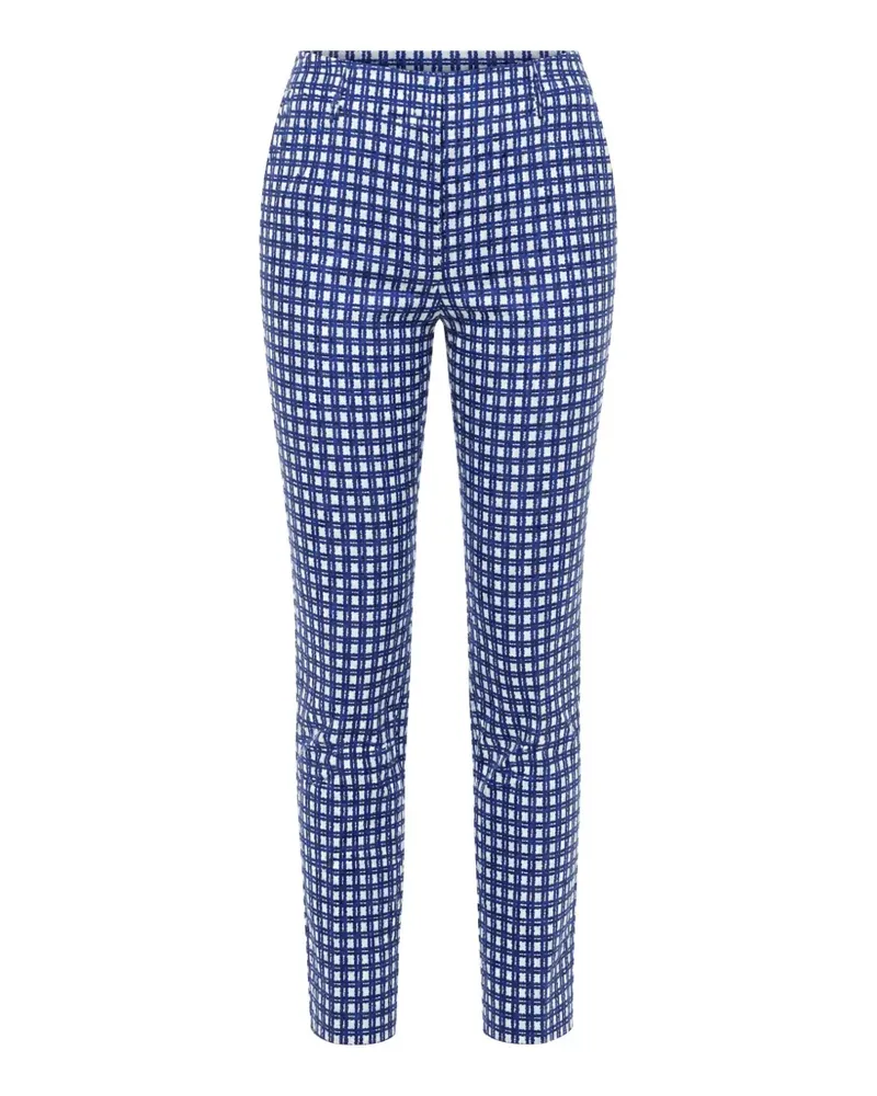 True Royal checked-pattern trousers - Blau Blau