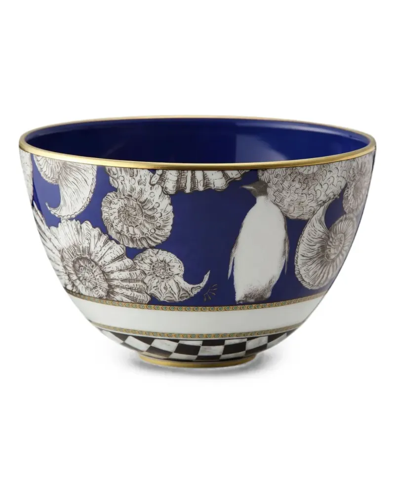 Ginori 1735 penguin-print shell-pattern bowl - Blau Blau