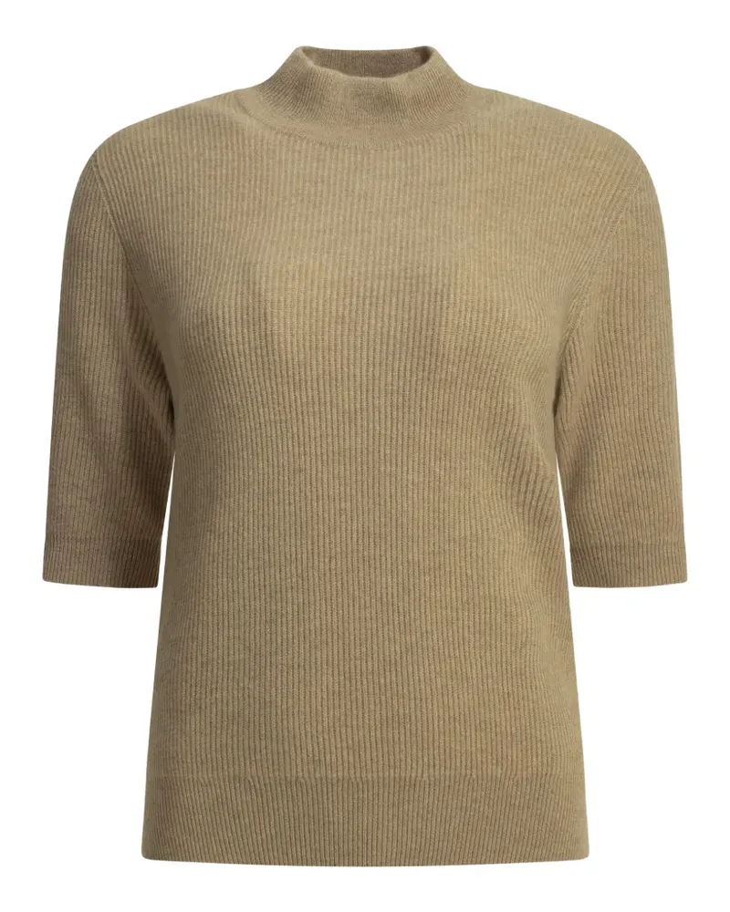 Brunello Cucinelli ribbed short-sleeve sweater - Braun Braun