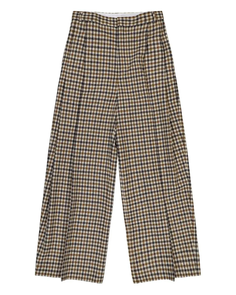 Walter van Beirendonck Sun checked trousers - Braun Braun
