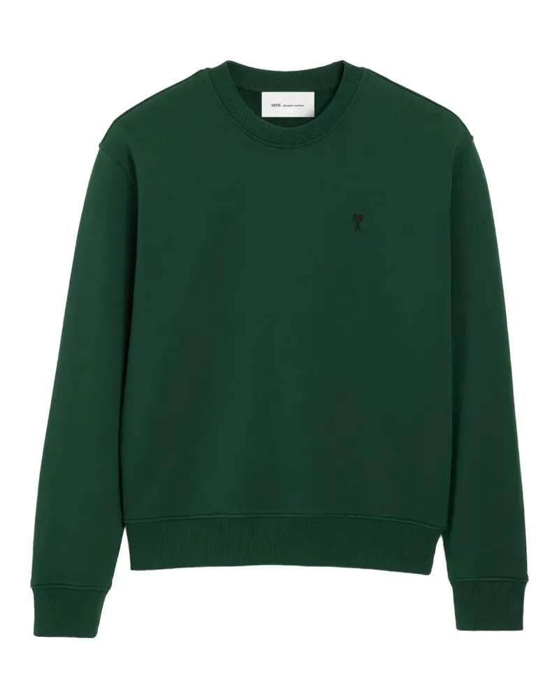 AMI Paris cotton sweatshirt with Ami de Coeur - Grün Grün