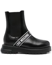 Moschino Stiefel mit Logo-Band Schwarz