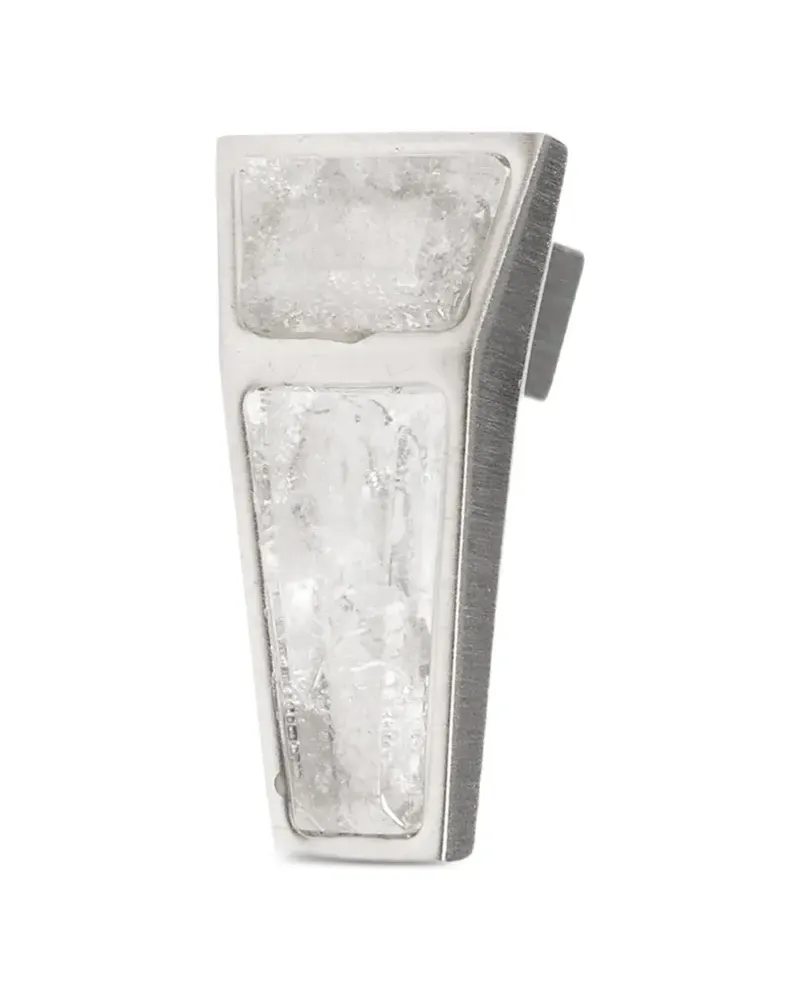 Rick Owens Einzelner Ohrring mit Kristallen - Silber Silber