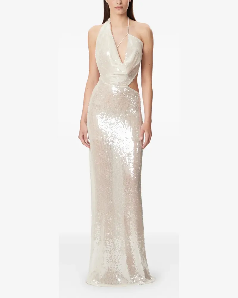 Amazuìn Iselin asymmetric draped maxi dress - Nude Nude