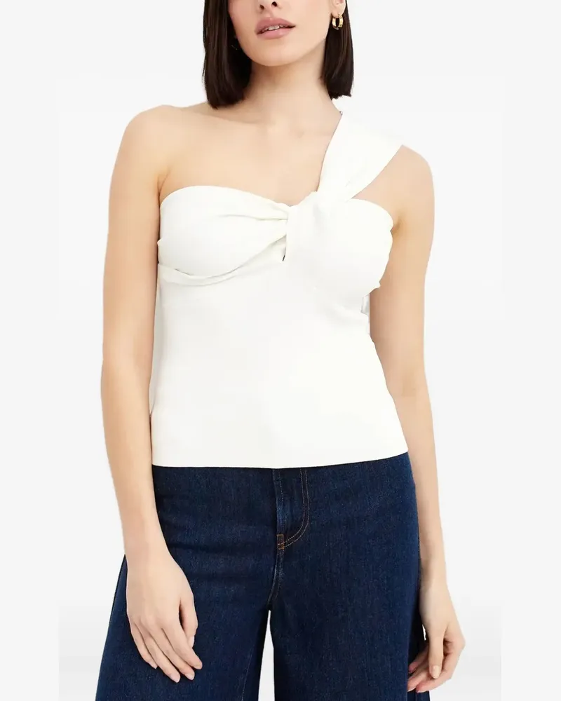 P.A.R.O.S.H. P.A.R.O H. knot-detail one-shoulder blouse - Weiß Weiß