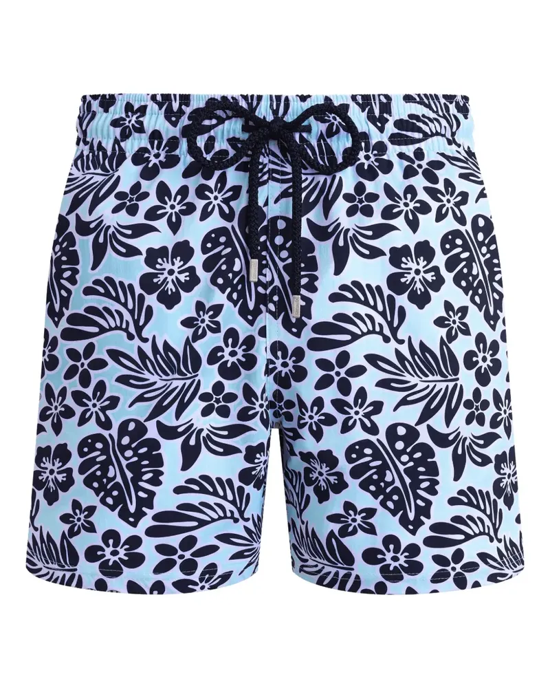 Vilebrequin Badeshorts mit Blumen-Print - Blau Blau