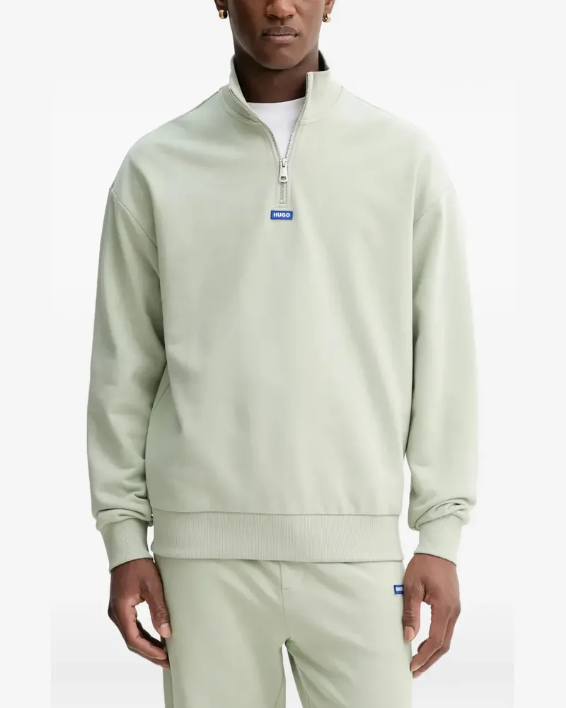 HUGO BOSS Sweatshirt mit Logo-Patch - Grün Grün