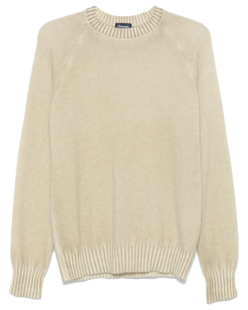 Drumohr  Klassischer Kaschmirpullover - Gelb Gelb