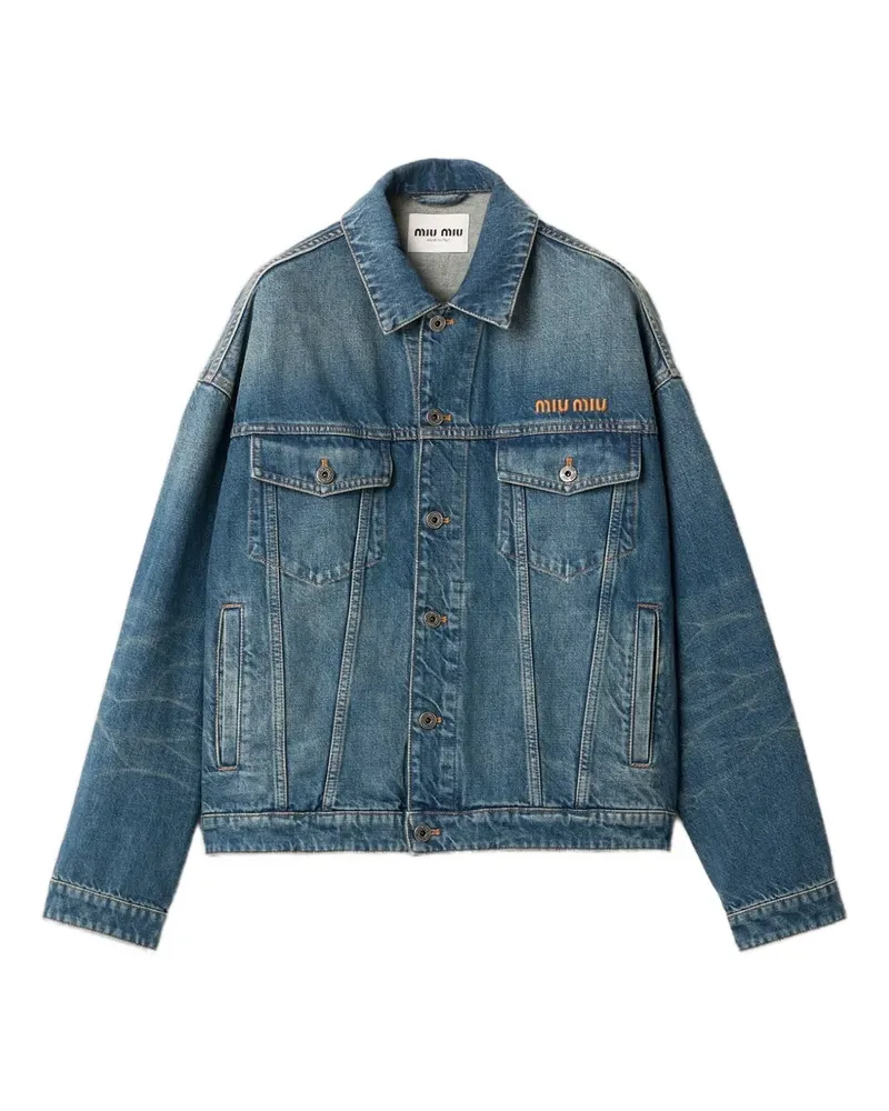 Miu Miu Jacke aus Denim - Blau Blau