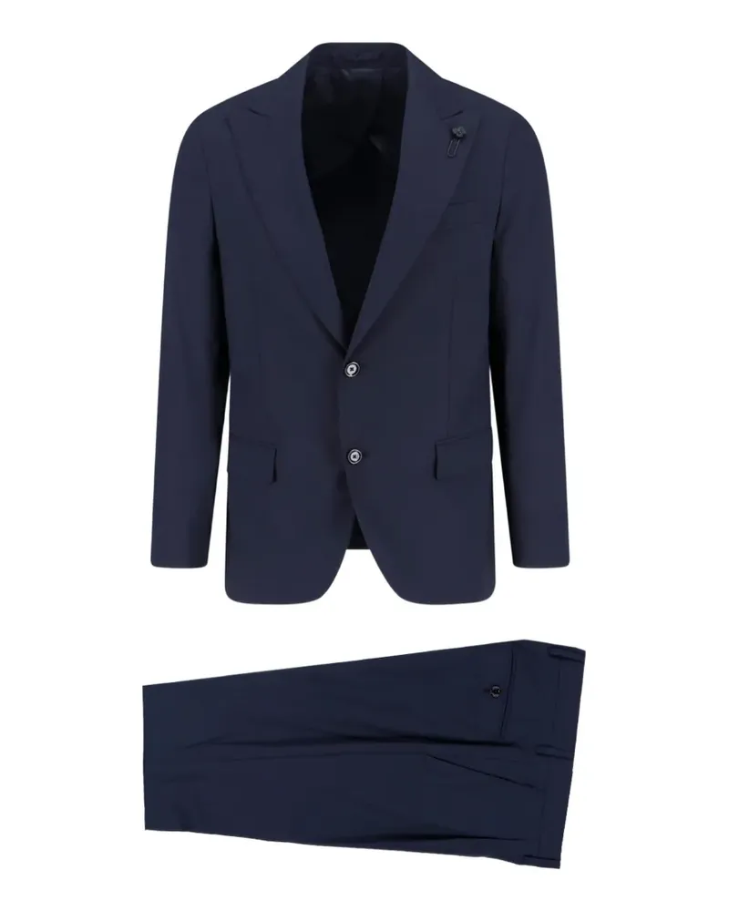 LARDINI single-breasted virgin wool suit - Blau Blau