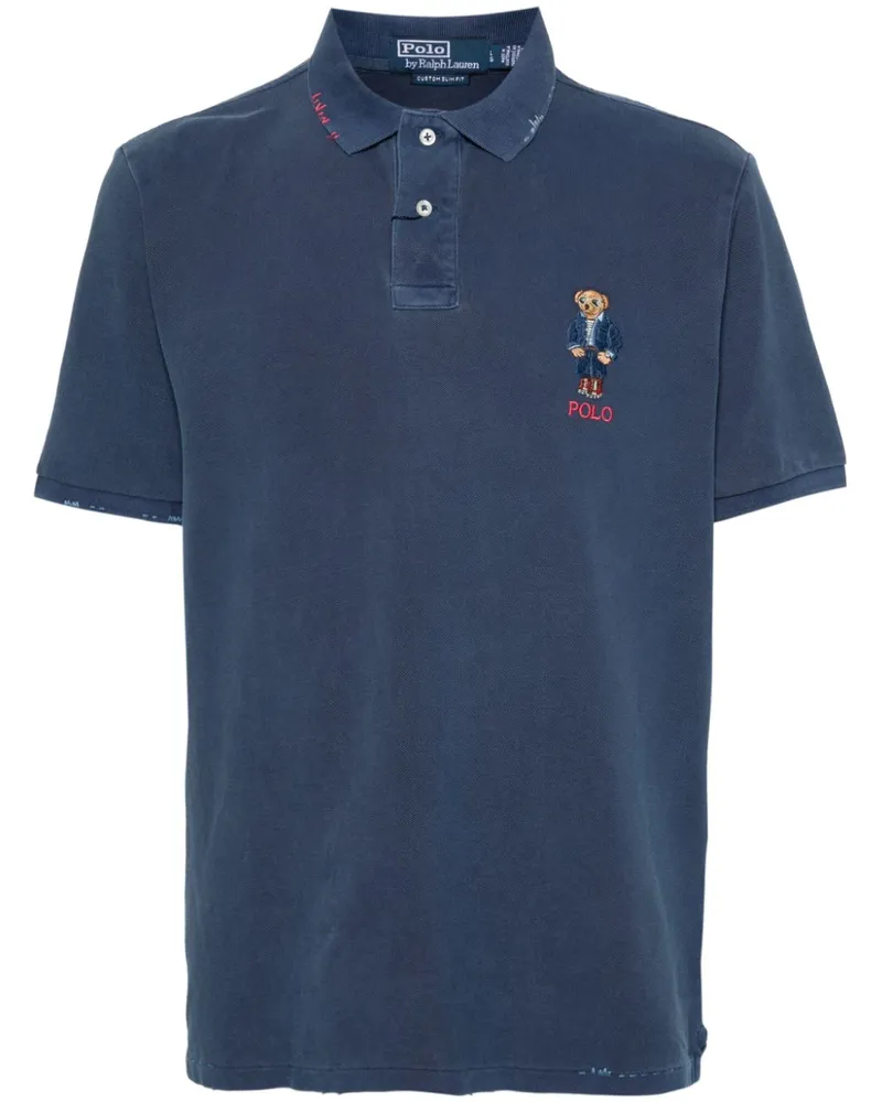 Ralph Lauren Poloshirt mit Polo Bear - Blau Blau