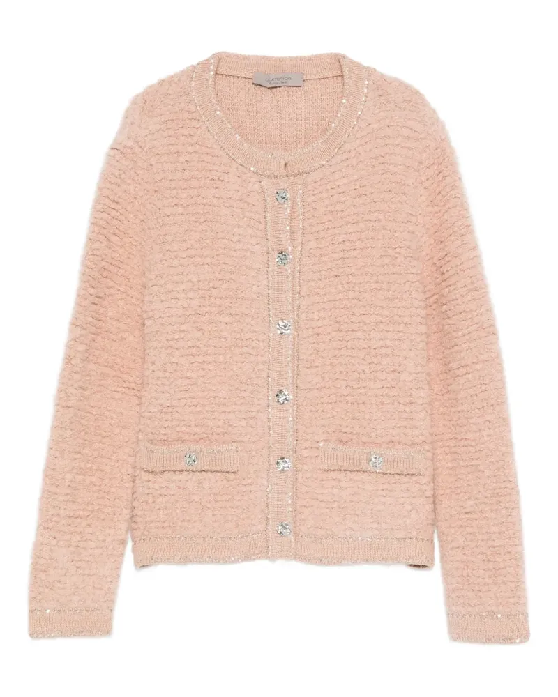 D.EXTERIOR Cardigan mit Pailletten - Nude Nude